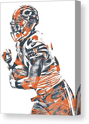 Jordan Howard Chicago Bears Pixel Art 6 Joe Hamilton Canvas Print