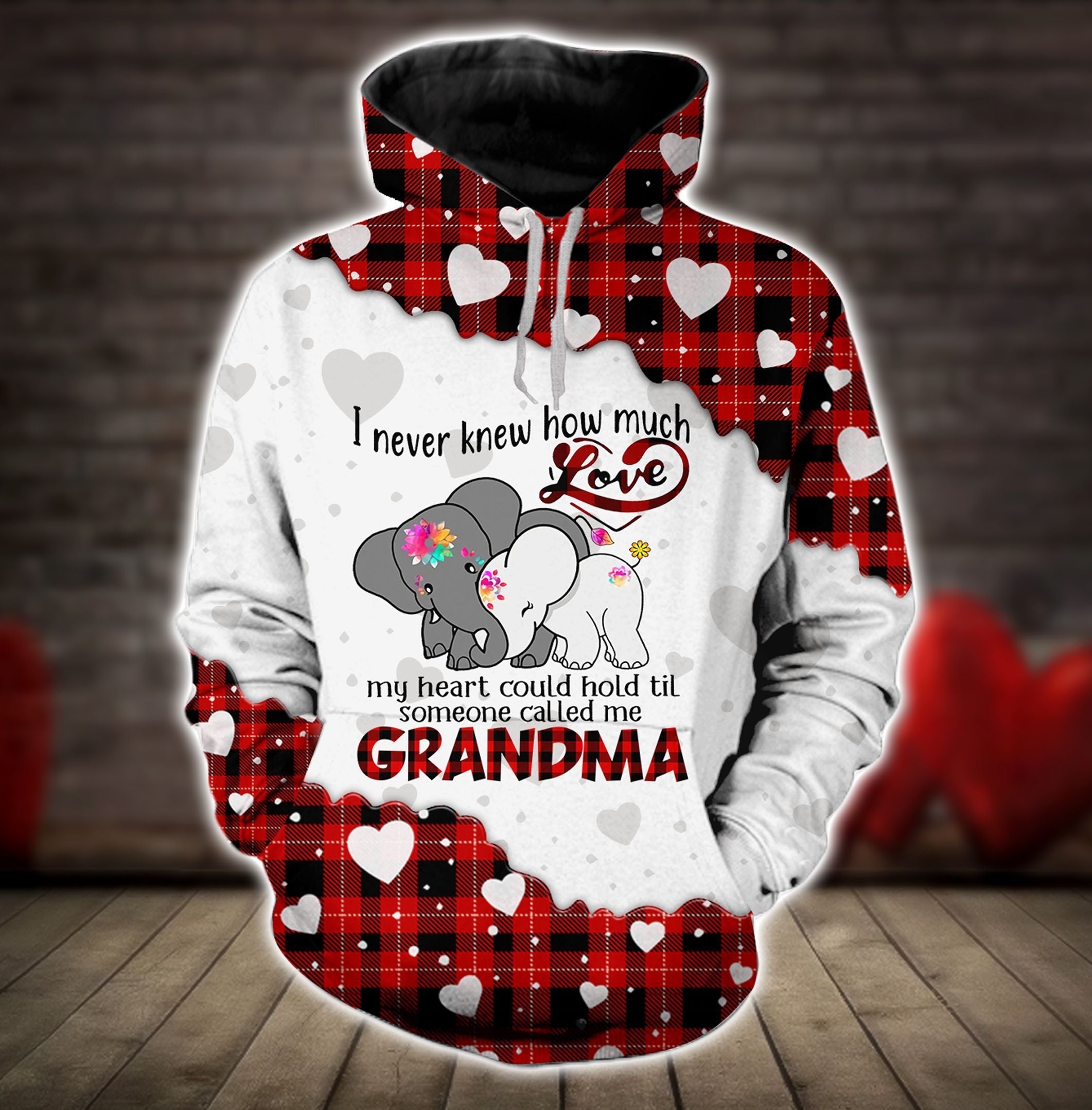 Never Knew How Much Love Elephant Grandma Christmas Hoodie