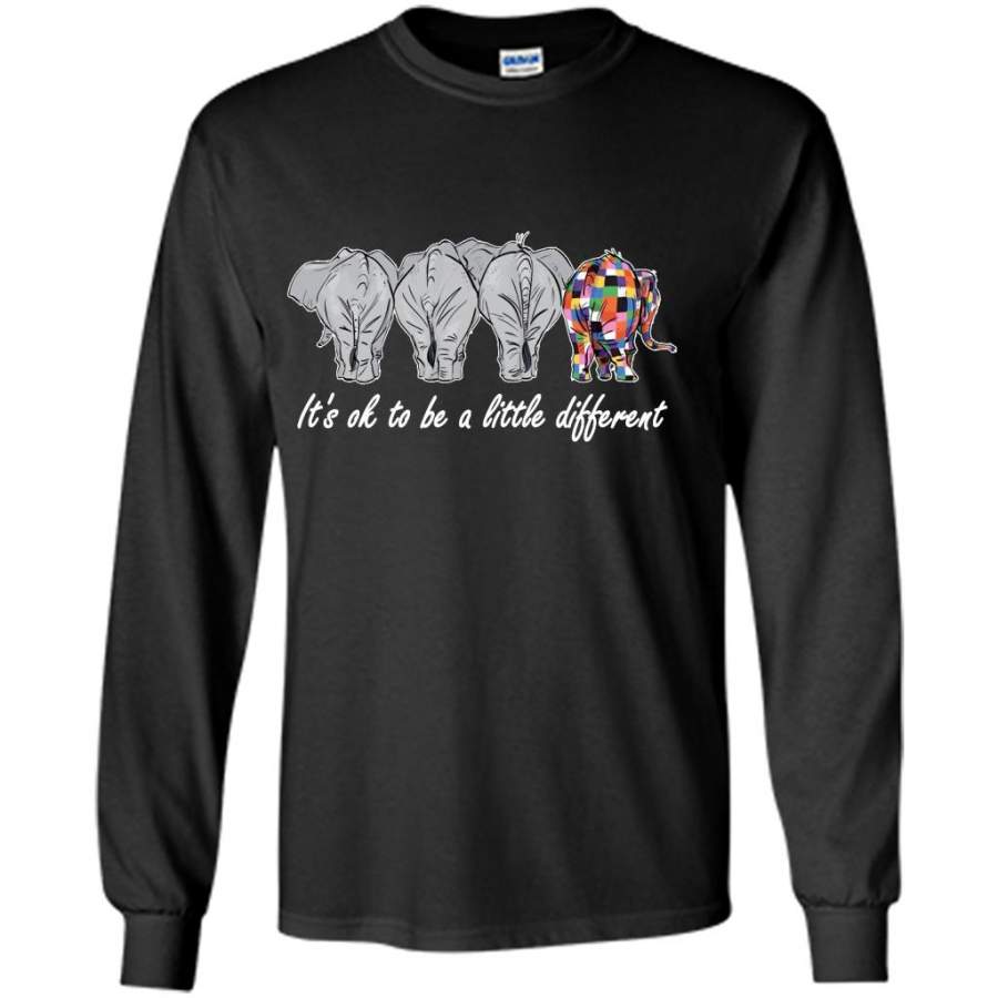 It’s Ok To Be A Little Different, Elephant Design – Gildan Long Sleeve Shirt