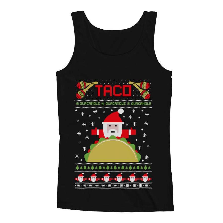 Taco Santa Ugly Christmas Funny Men’s Tank Top