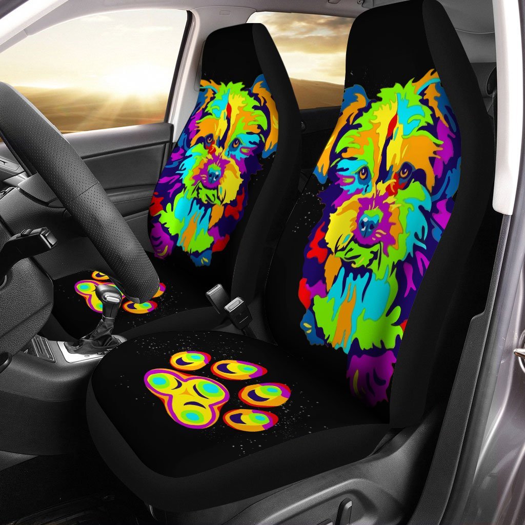 Yorkshire Terrier Abstract Custom Car Seat Covers Set Of 2