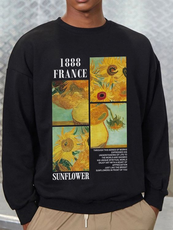 1888 France Sunflower Sweatshirt