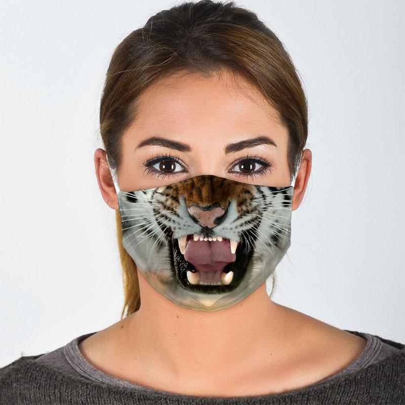 Tiger Personalized Face Mask Face Cover Filter Pm 2.5 Men, Women 3D Fashion Outdoor