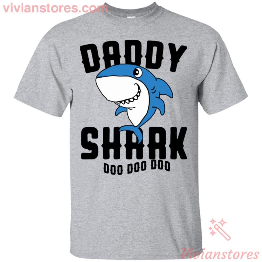 Daddy Shark Doo Doo Doo Funny T-Shirt Gift Idea For Dad