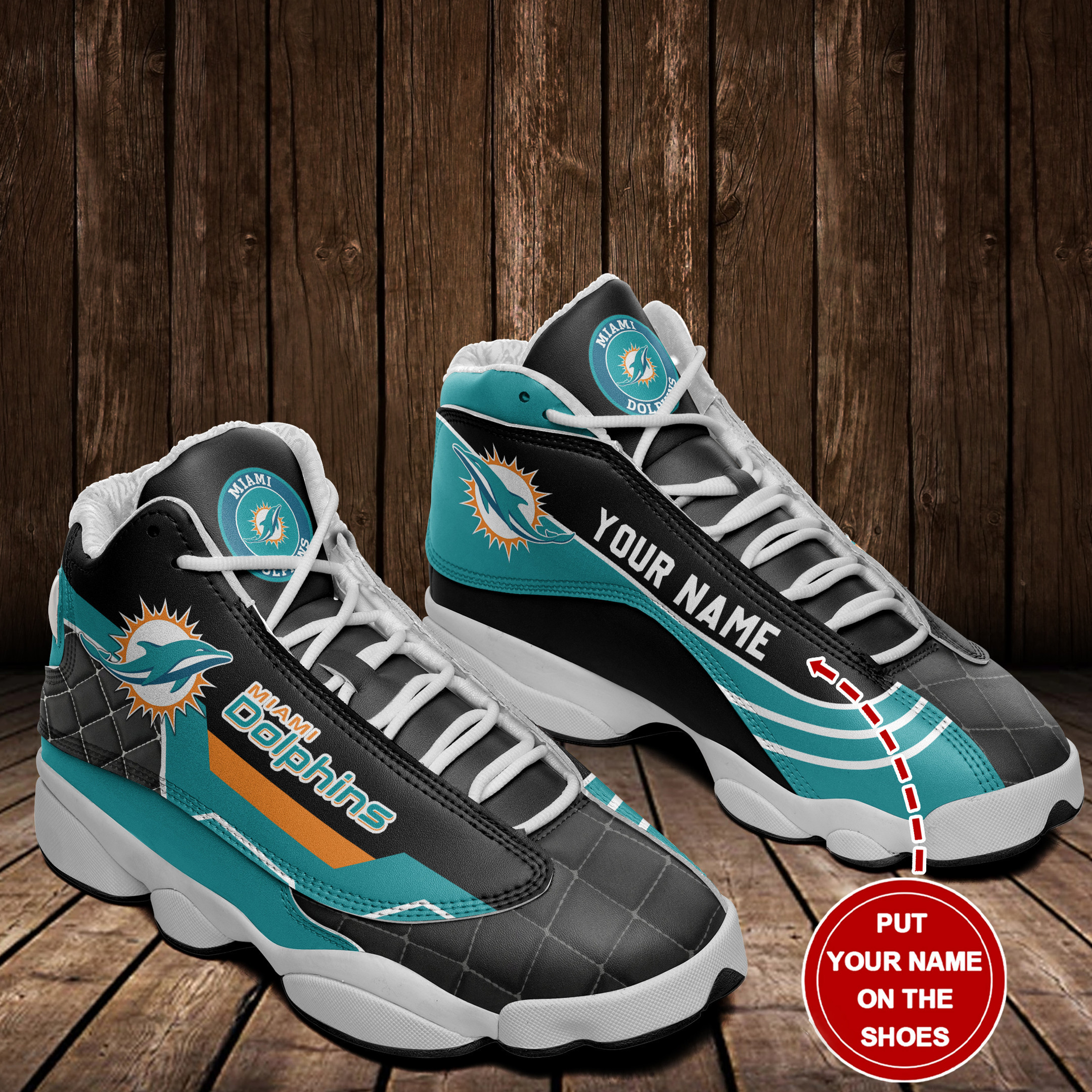 Miami Dolphins Personalized Ajd13 Sneakers Bg74