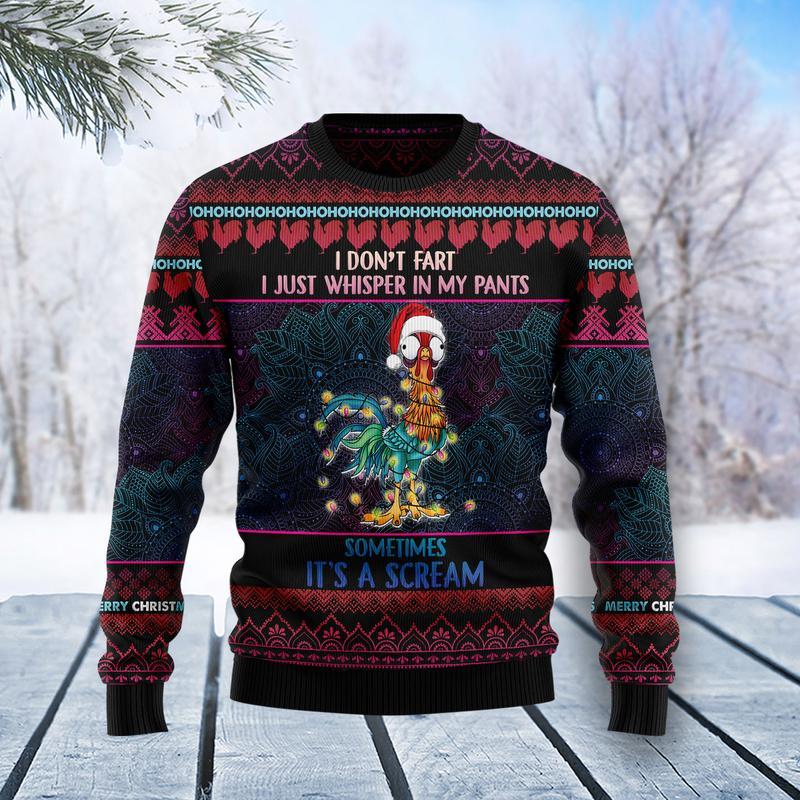 Chicken Funny Christmas Ugly Christmas Sweater | For Men & Women | Adult | Us5688