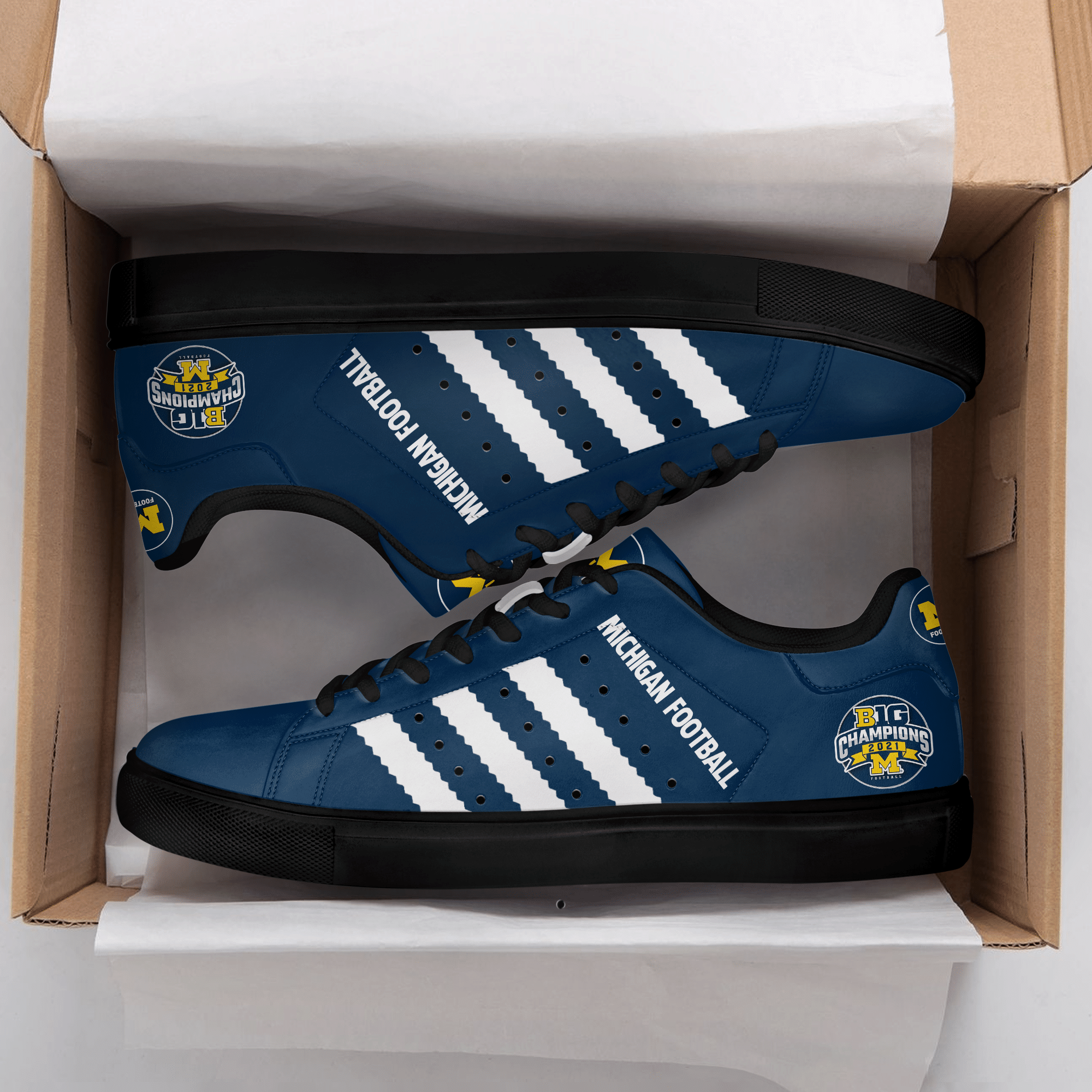 Michigan Wolverines Big10 Champion Low Top Shoes V12