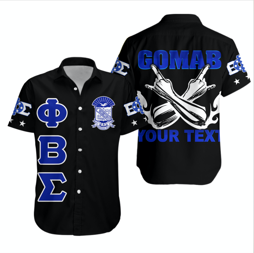 (Custom Personalised) Phi Beta Sigma Letters Greeklife Hawaiian Shirt Lt13