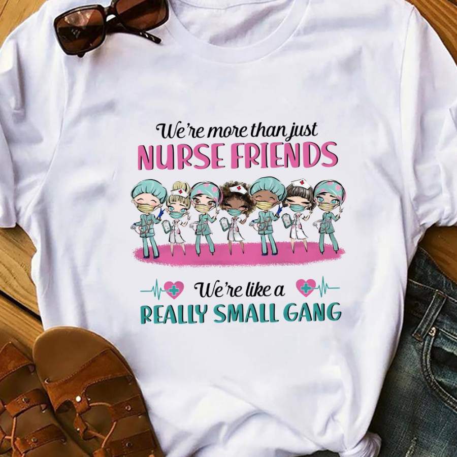 Nurse Friends Gang White T Shirt JN221 65O47