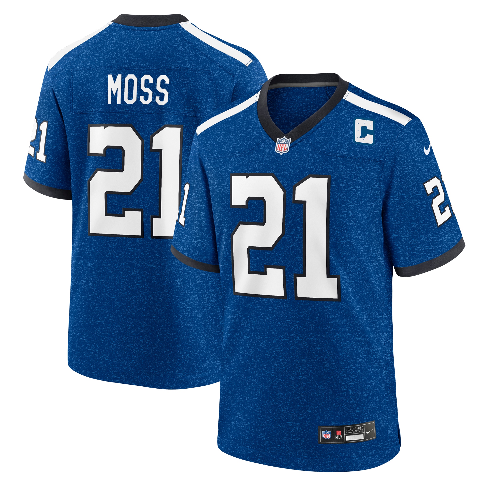 Zack Moss Indianapolis Colts Indiana Nights Alternate Game Jersey – Royal