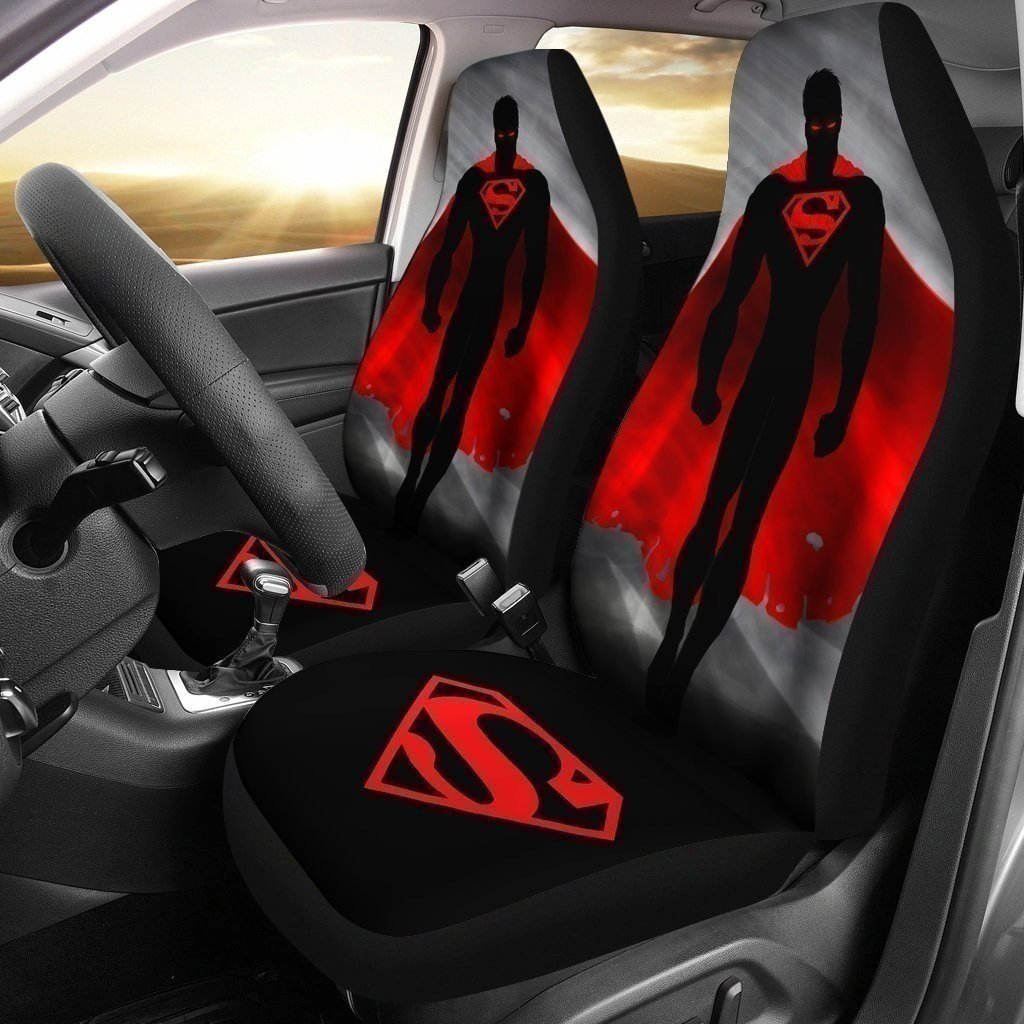 DC Comics Black & Red Design Superman Car Seat Covers LT04