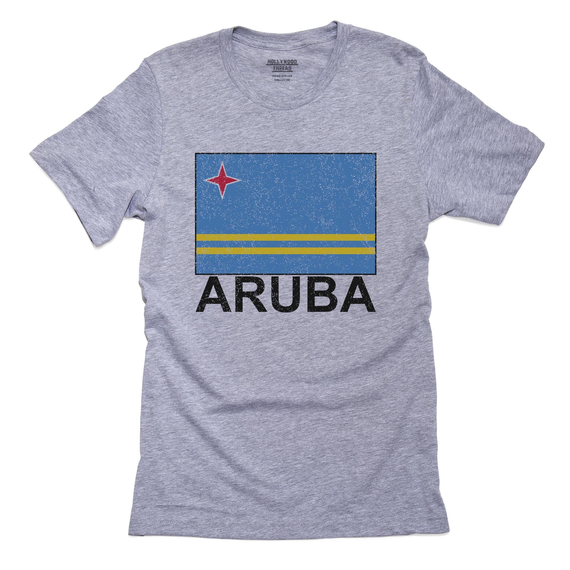 Aruba Flag – Special Vintage Edition T-Shirt, Framed Print, Pillow, Golf Towel