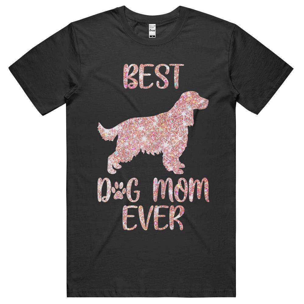 Womens English Cocker Spaniel Dog Mom Mama Pet Lover Paw Puppy T-Shirt