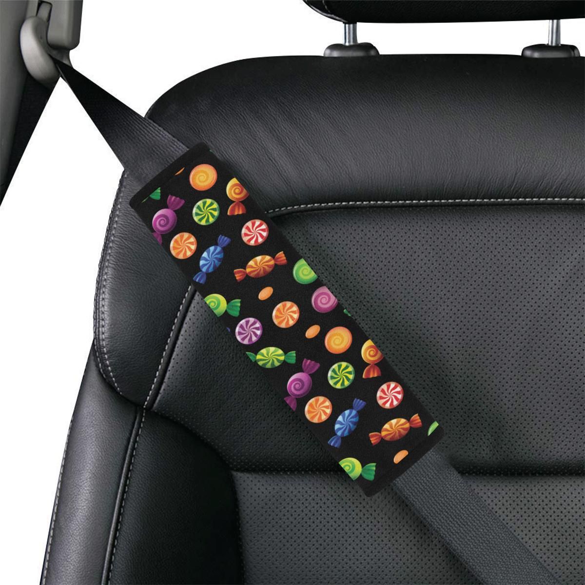 Candy Pattern Print Design 01 Car Seat Belt Cover