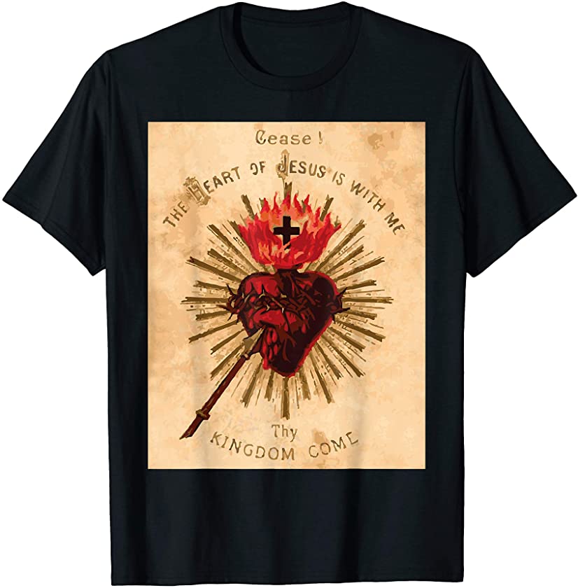 Vintage Sacred Heart of Jesus Catholic Gifts Art Traditional T-Shirt