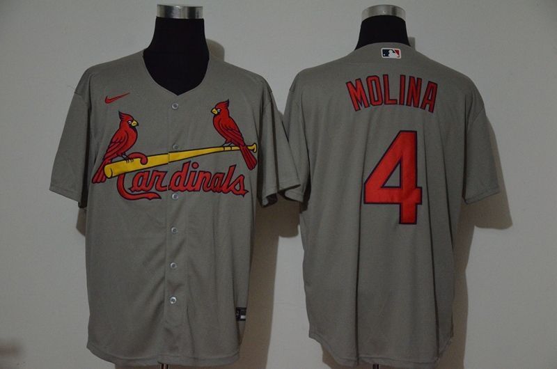 Yadier Molina #4 St Louis Cardinals 2020 MLB Grey Jersey