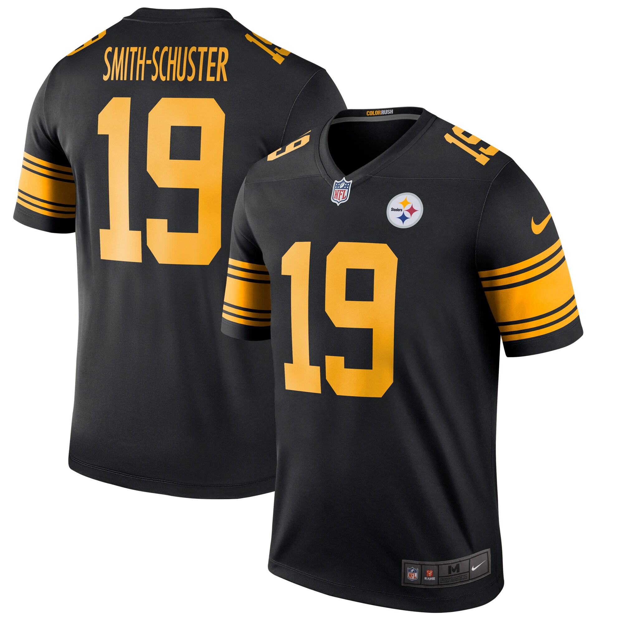 Men’s Pittsburgh Steelers JuJu Smith-Schuster Black Color Rush Legend Player Jersey