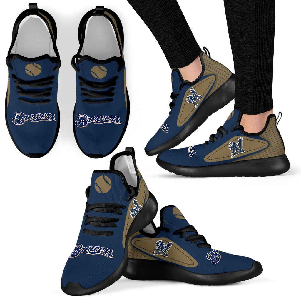 Colorful React Milwaukee Brewers Mesh Knit Sneakers