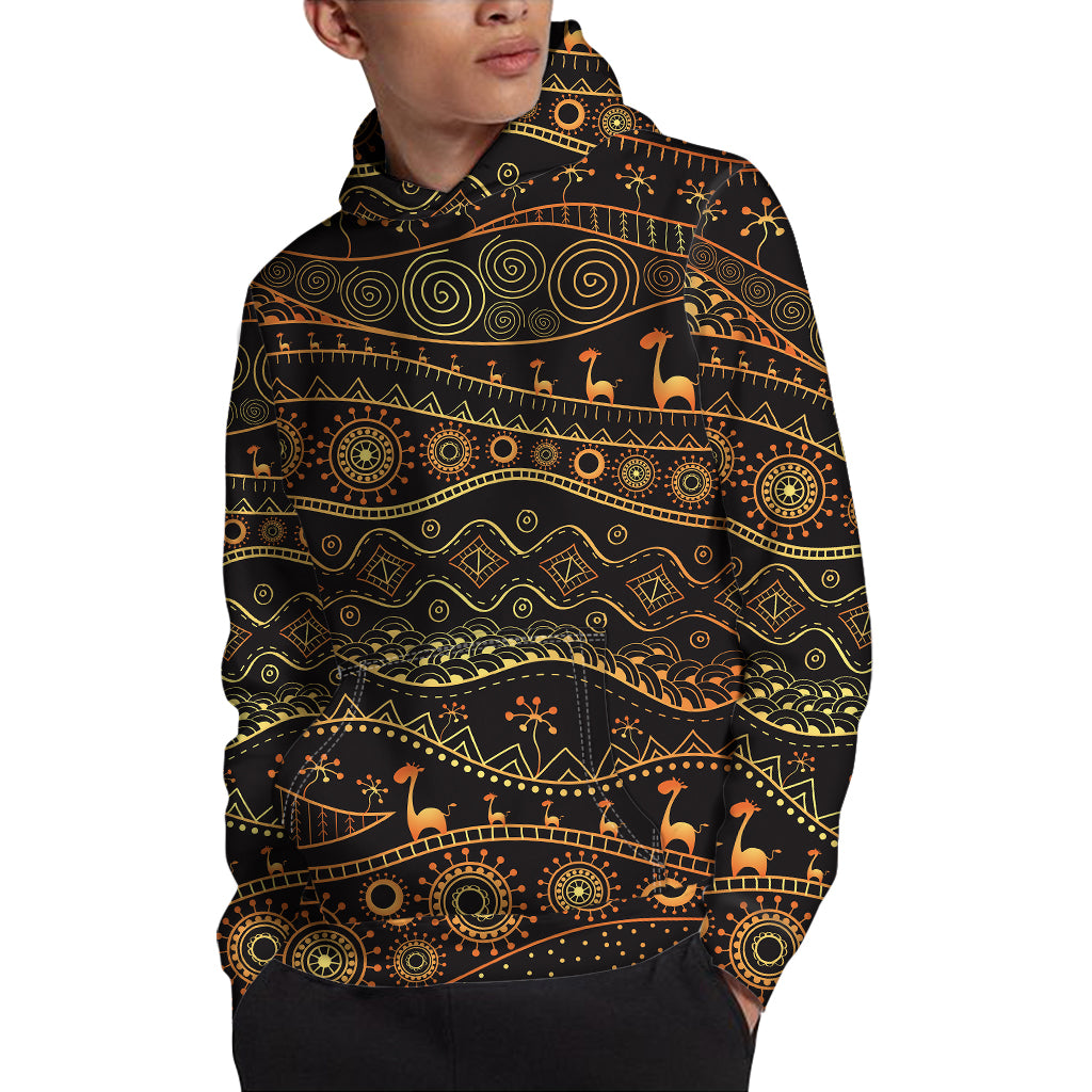 Tribal Ethnic African Pattern Print Pullover Hoodie