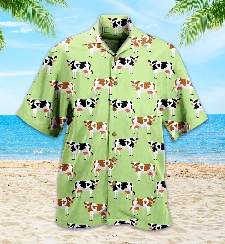 Cow Green Hawaii Shirt Ha68114