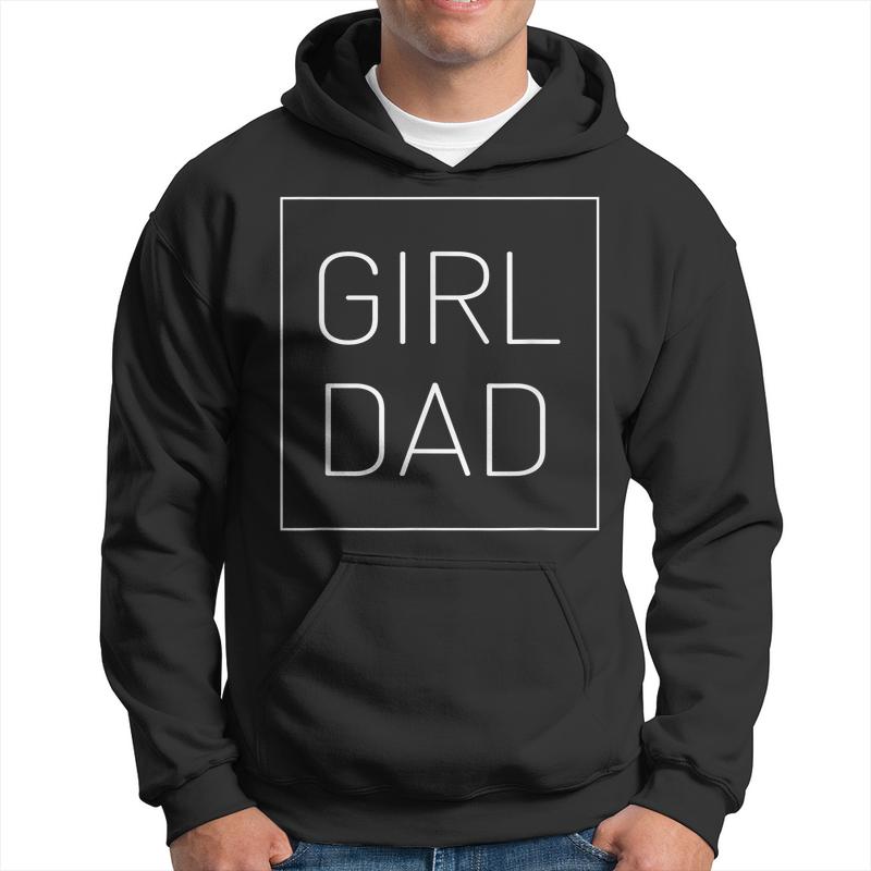 Girl Dad Outnumbered Tee Fathers Day Gift From Wife Daughter V2 Men Hoodie Graphic Print Hooded Sweatshirt