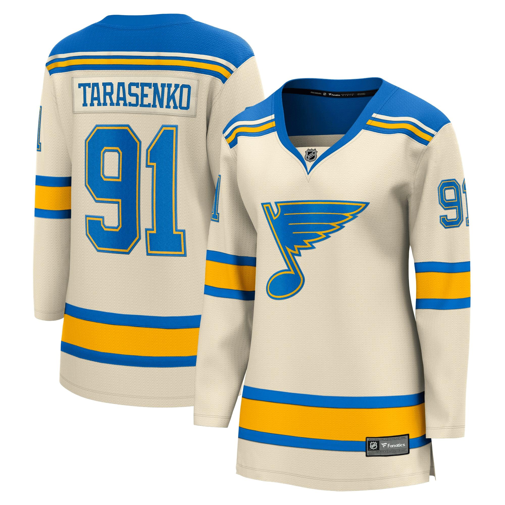 Women’s Vladimir Tarasenko Cream St. Louis Blues 2022 Winter Classic Breakaway Player Jersey Jersey