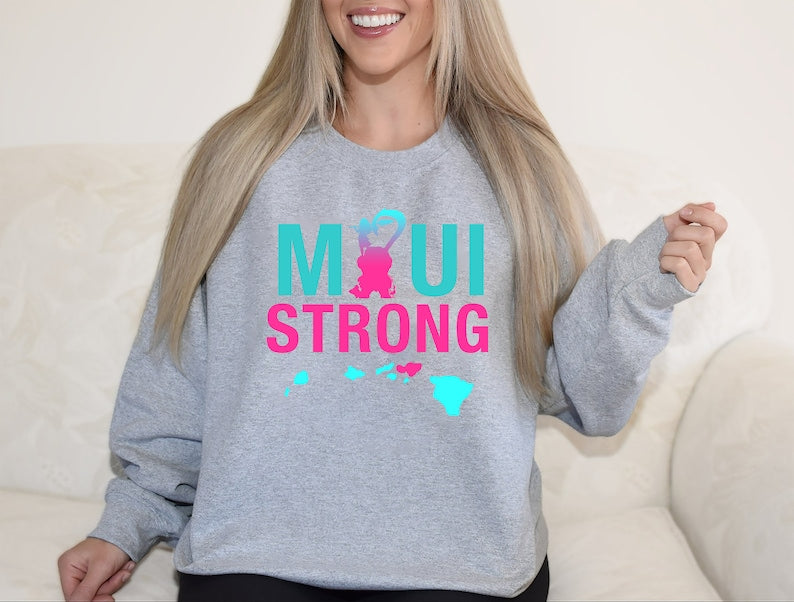 Retro Maui Strong Sweatshirt, Maui Wildfire Relief, Pray For Maui, Hawaii Strong, Save Maui Sweatshirt, Pray For Hawaii Fires Sws2044