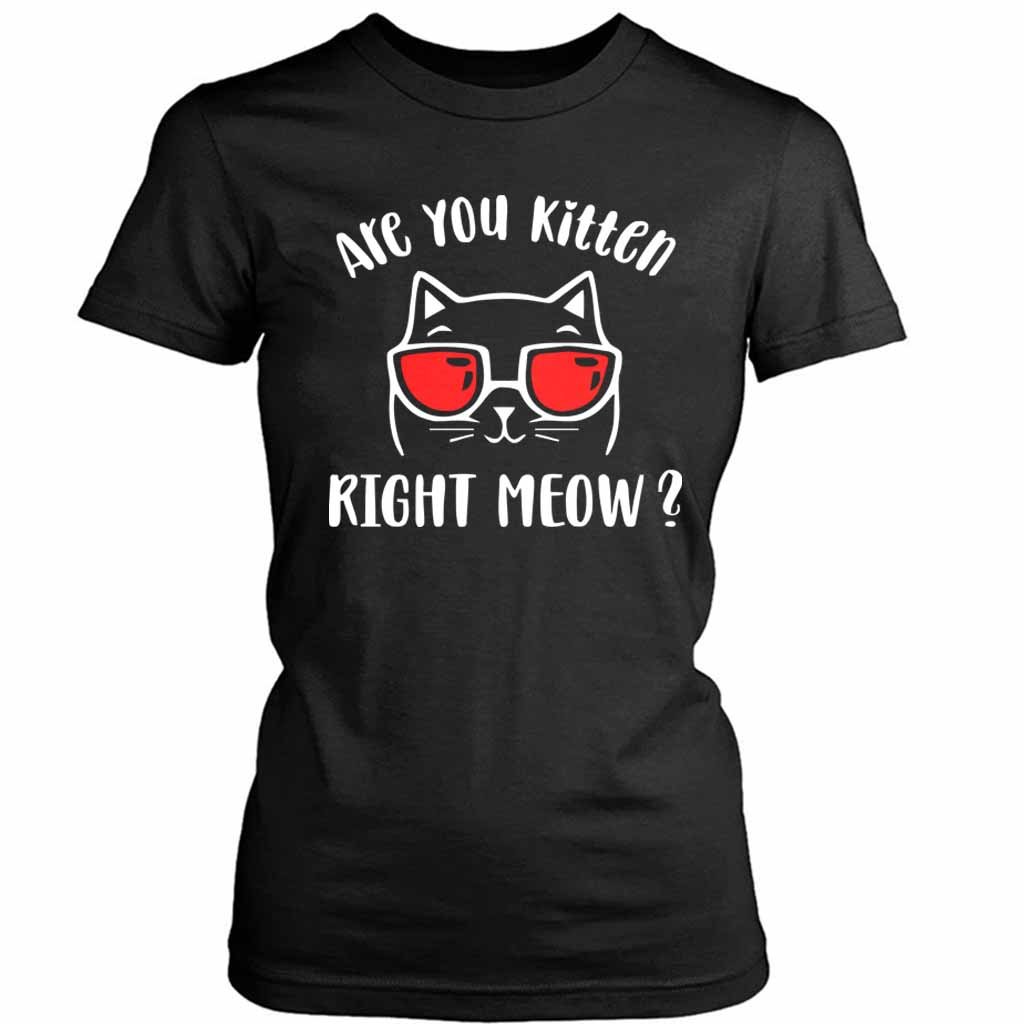 Are You Kitten Me Right Meow Cat Women’s Tee T-Shirt