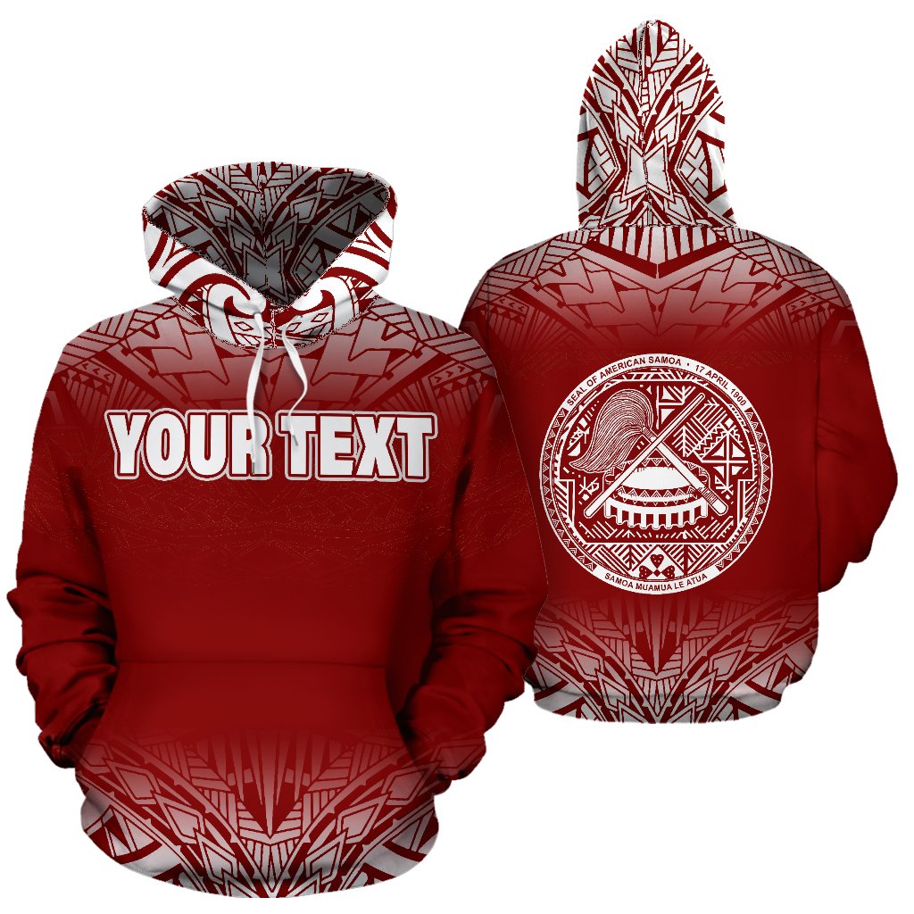 American Samoa All Over Custom Personalised Hoodie – Polynesian Red Fog – BN09