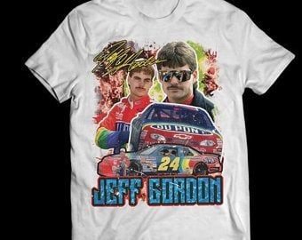 Vintage Style Jeff Gordon 90s Nascar Tee ; S Tops, T Shirts, Unisex T-shirt  , American Rock 2807