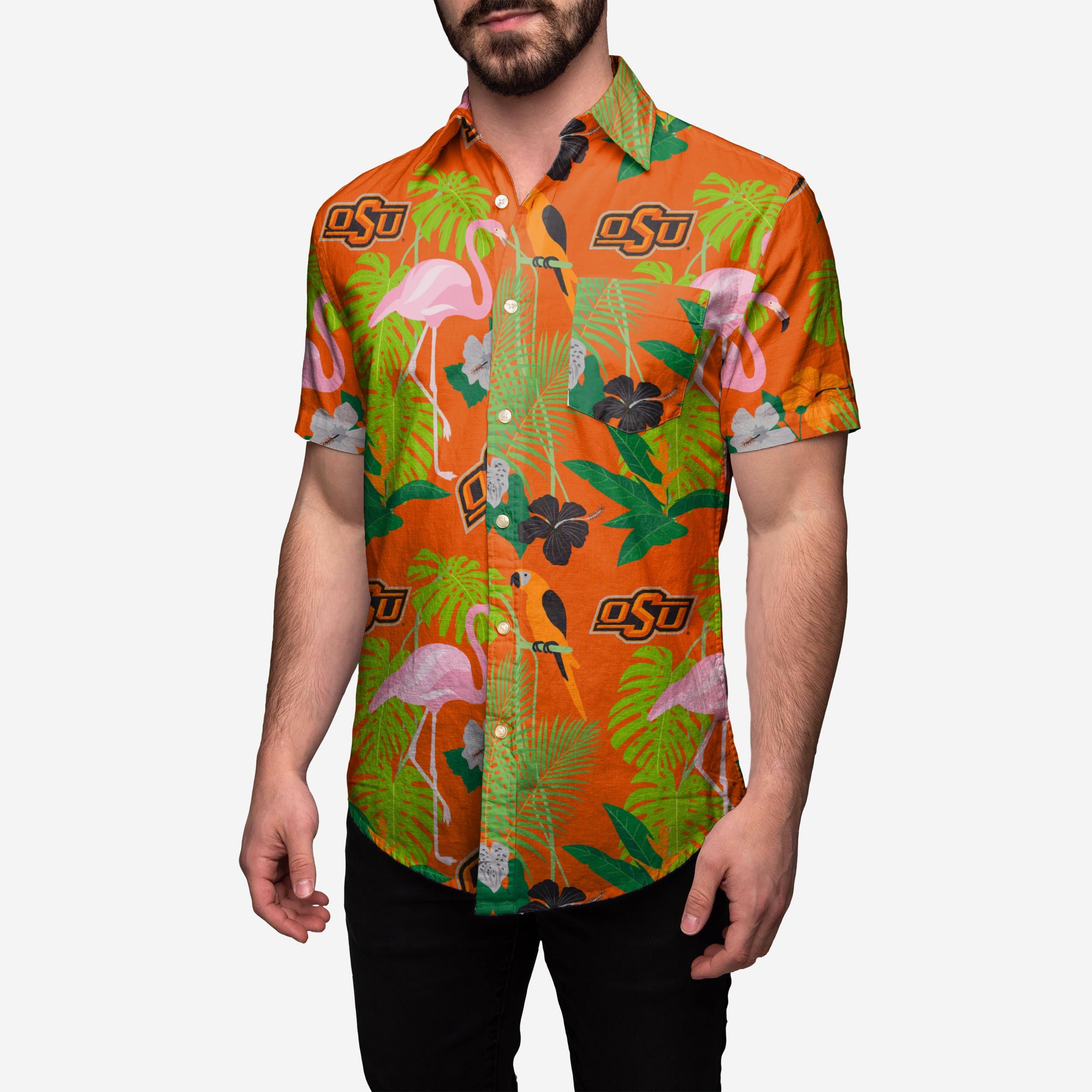 Oklahoma State Cowboys Floral Button Up Shirt