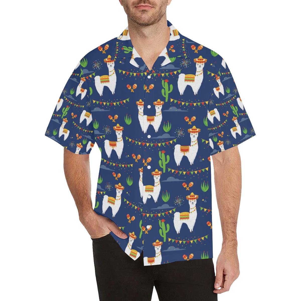 Llama Cactus Summer Pattern Print Design Hawaii Hawaii Shirt For Men Women Ha13815