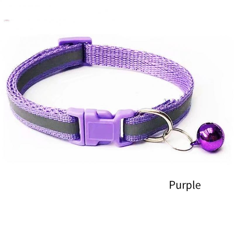 Adjustable Pet Dog Cat Collar Reflective Breakaway Buckles With Bell Colorful For Pets Puppy Kitten Cat Dog Collar Accessories alx