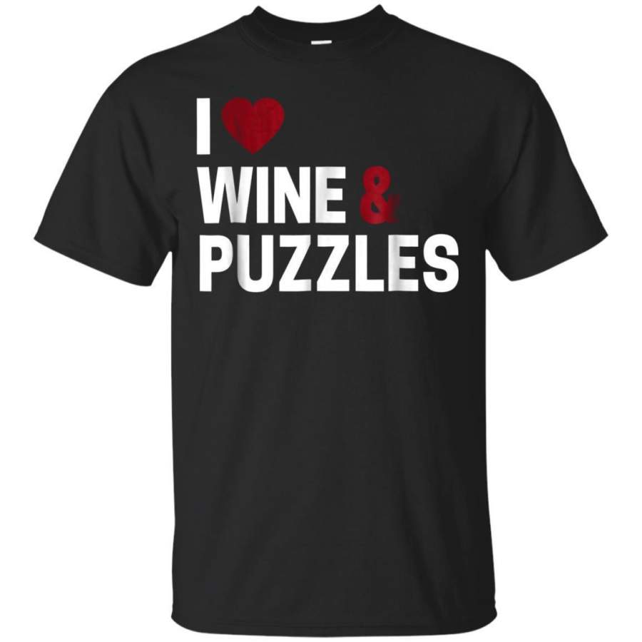 AGR I Love Wine  Puzzles Tshirt For Wine Lovers Jaq T-shirt