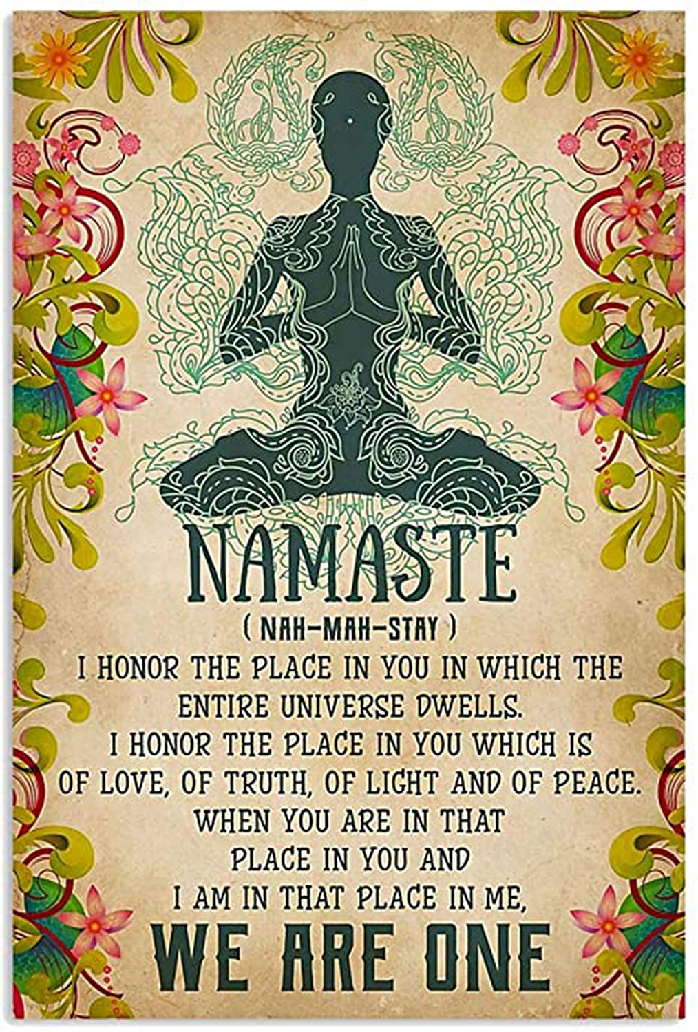 Yoga Namaste – We Are One Jobs Posters – Print Great, On Christ, Birthday, Home Decor, Full