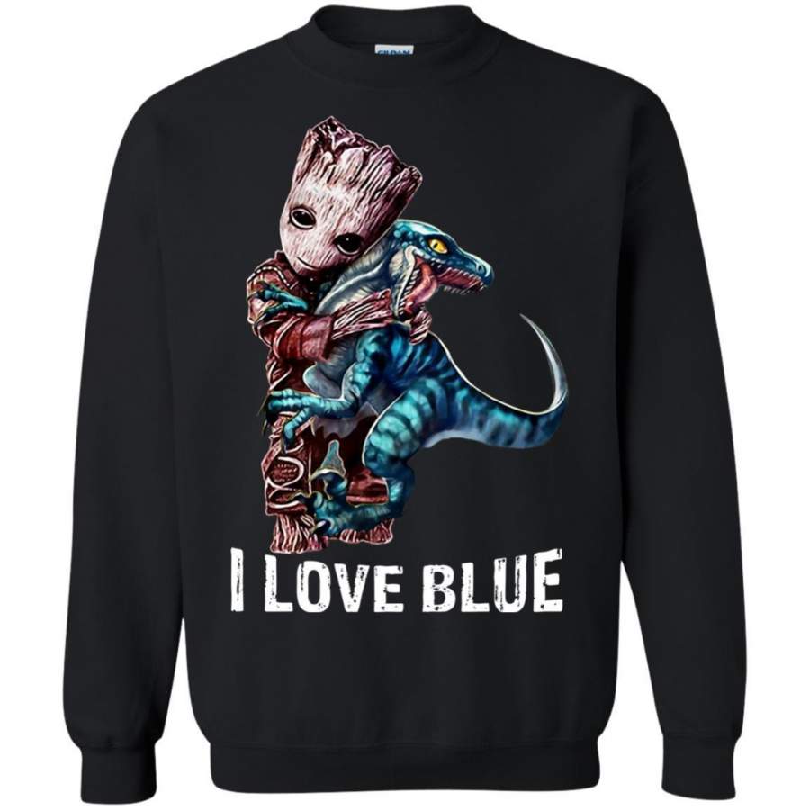 AGR Baby Groot hug love Blue Shirt Sweatshirt