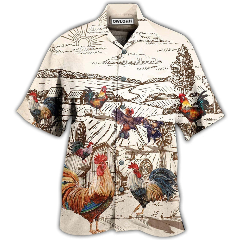 Chicken Awesome Farmer Roosters Hawaii Shirt Ha17663