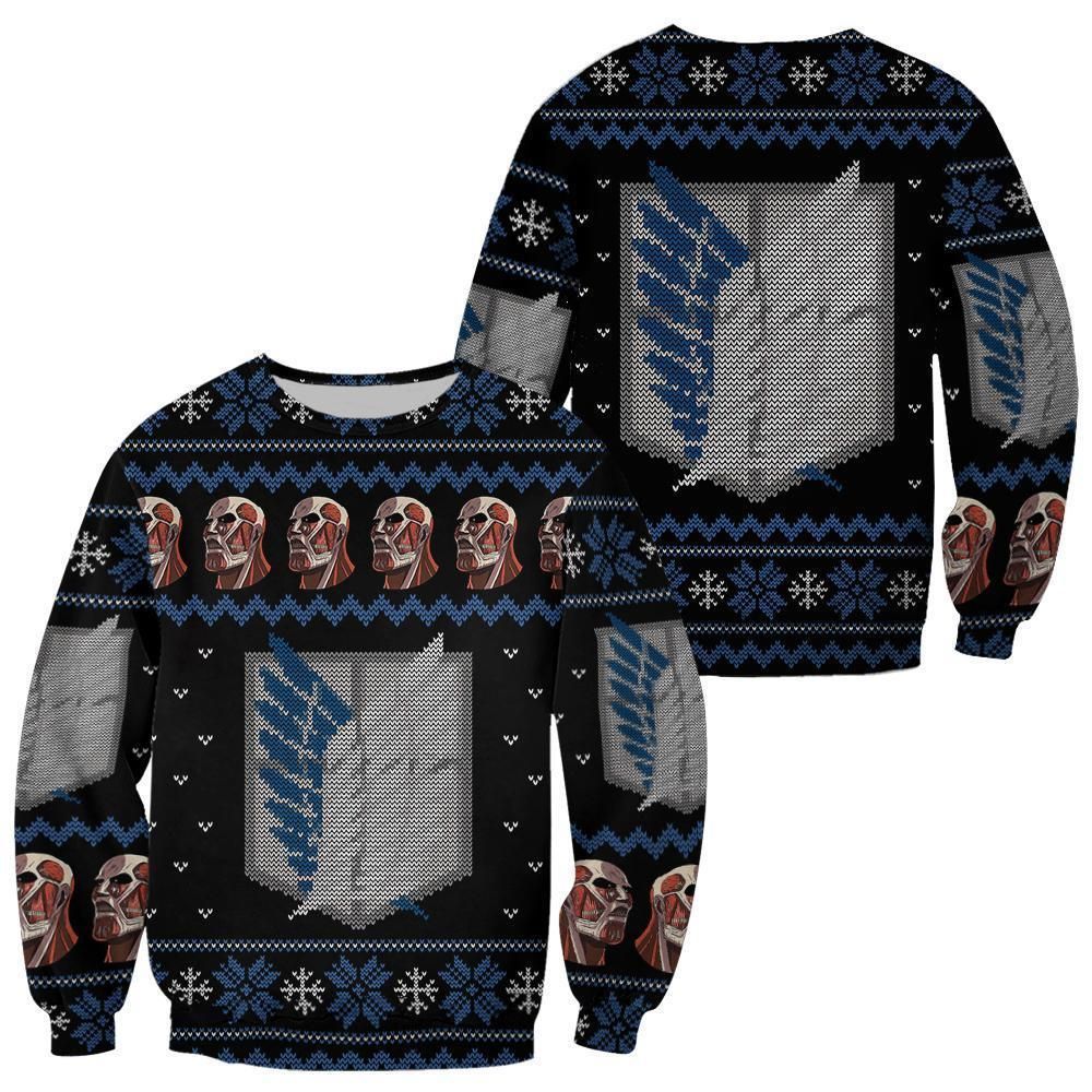 Attack On Titan Shirt Scout Ugly Christmas Sweater Jacket Costume