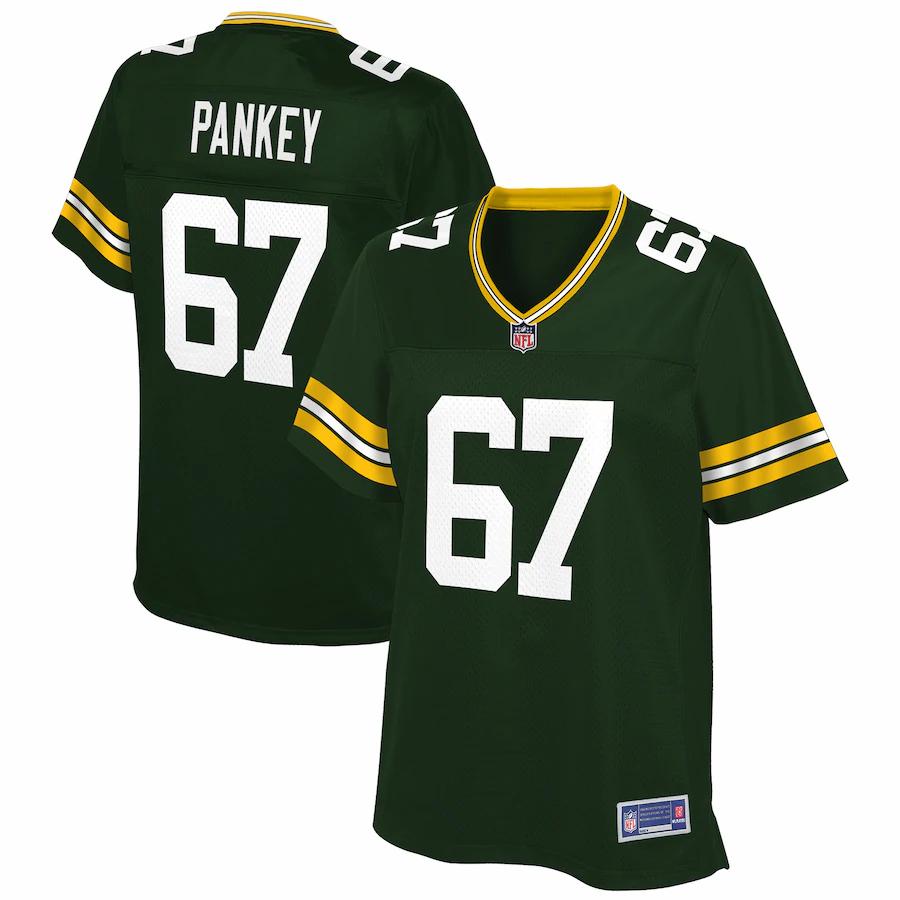 Adam Pankey Green Bay Packers NFL Pro Line Womens Team Player Jersey – Green