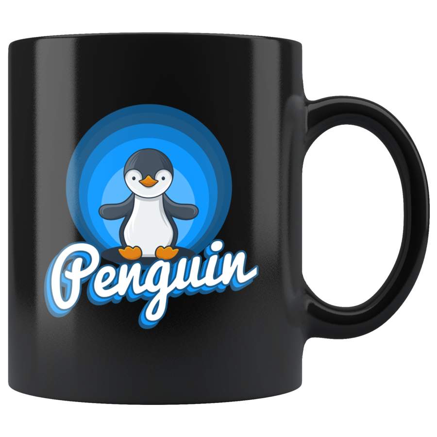 Penguin 11oz Black Mug