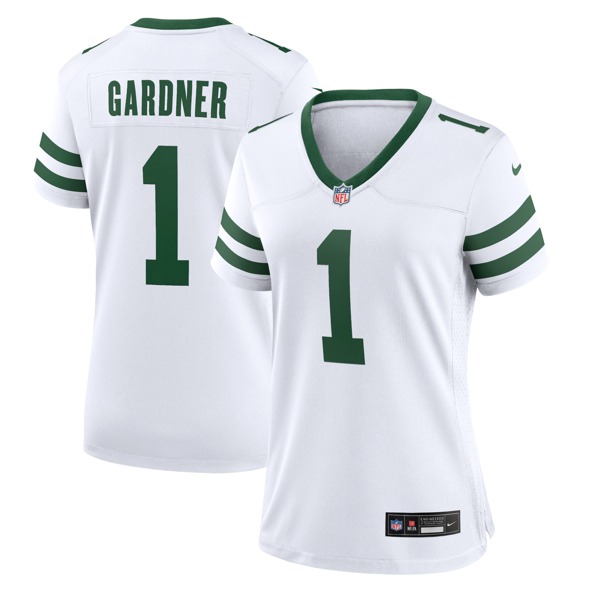 Women’s New York Jets Ahmad Sauce Gardner White Player Jersey 2