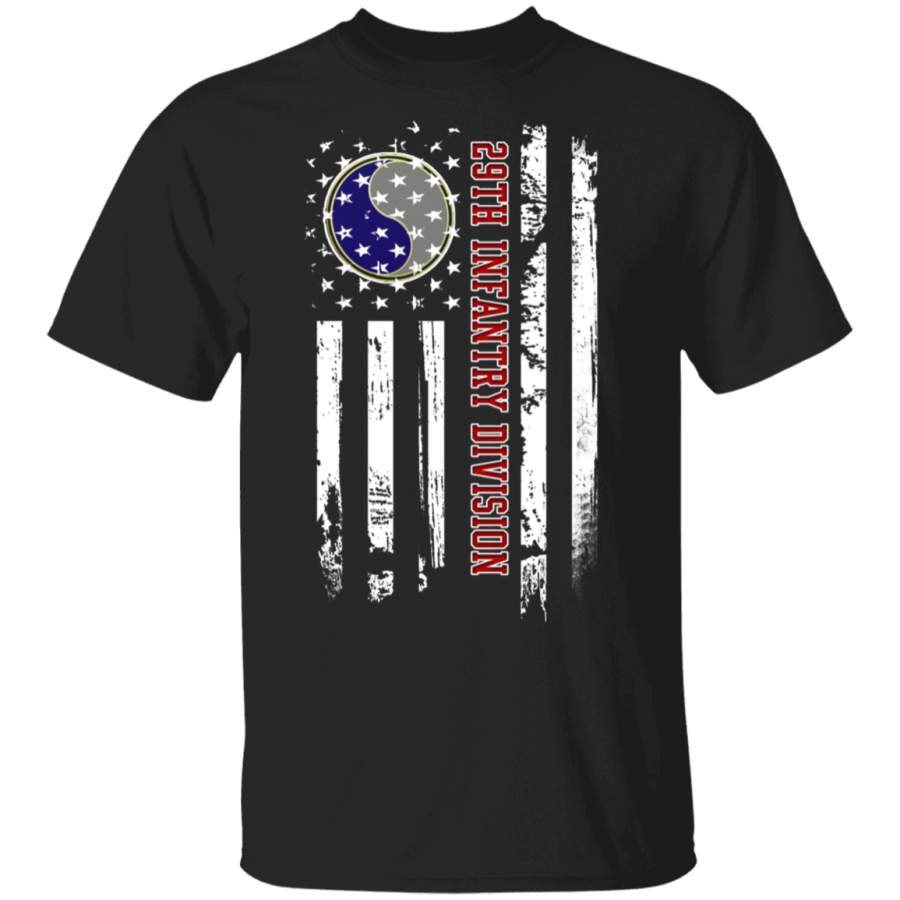 29th Infantry Division Veteran American Flag Father’s Day Veteran’s Day Tshirt