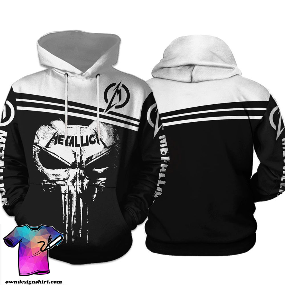 [The best-selling] Skull metallica all over print hoodie