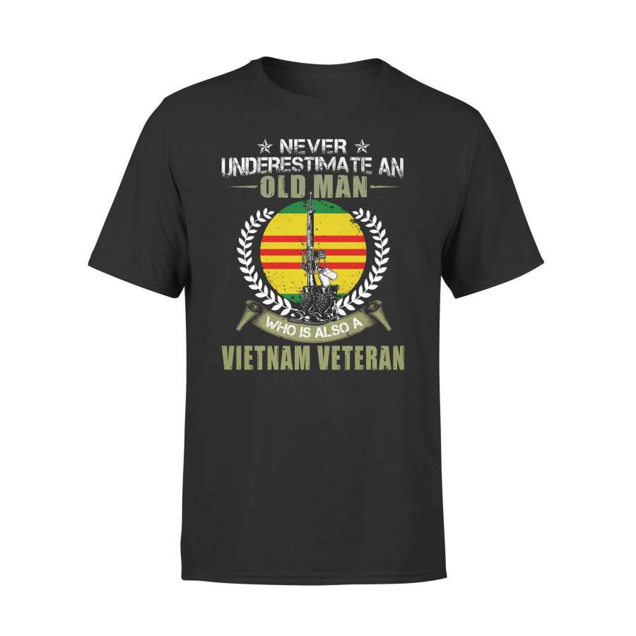 Vietnam Veterans – Never Underestimate – Standard Plus Tee