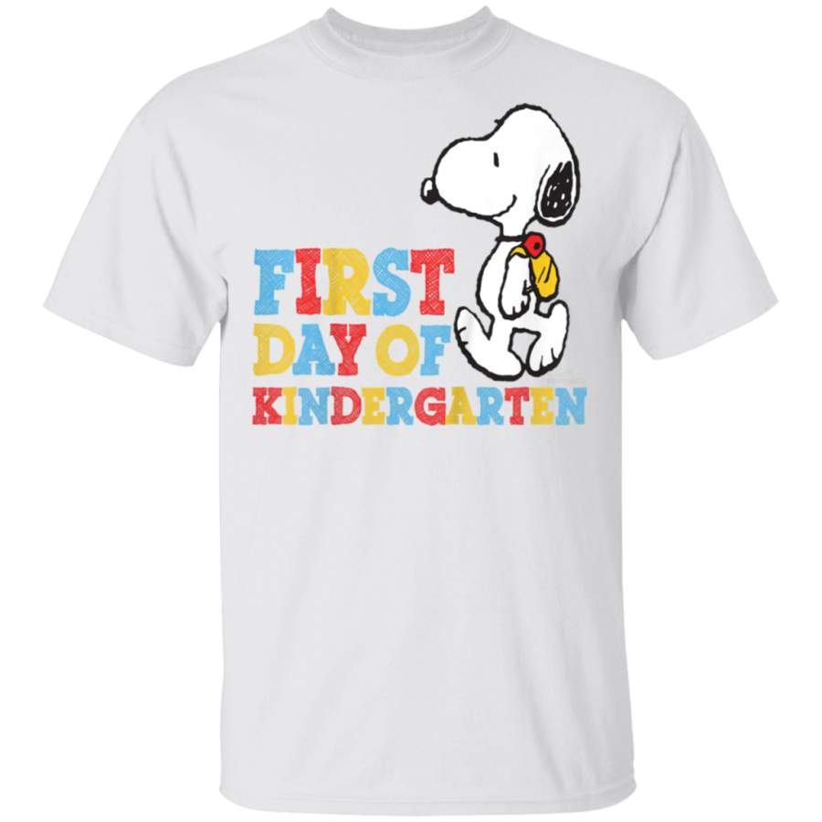 Kids Peanuts Snoopy First Day of Kindergarten T-Shirt