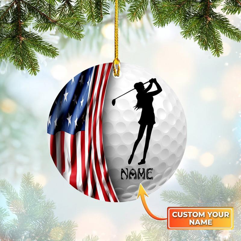 Golf Woman Shaped Ornament Ornaments Gift Golf Girl