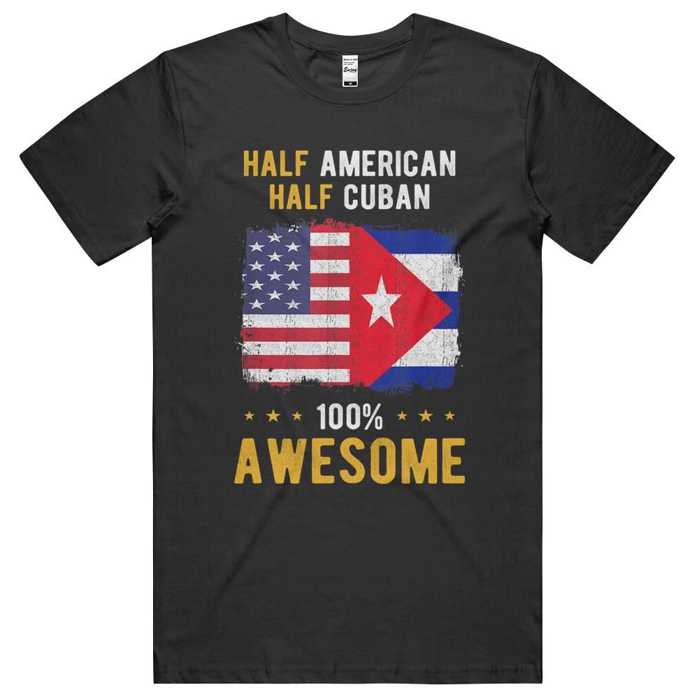 America Cuba Flag – Half American Half Cuban T-Shirt, Hoodie, Long Sleeve Tee