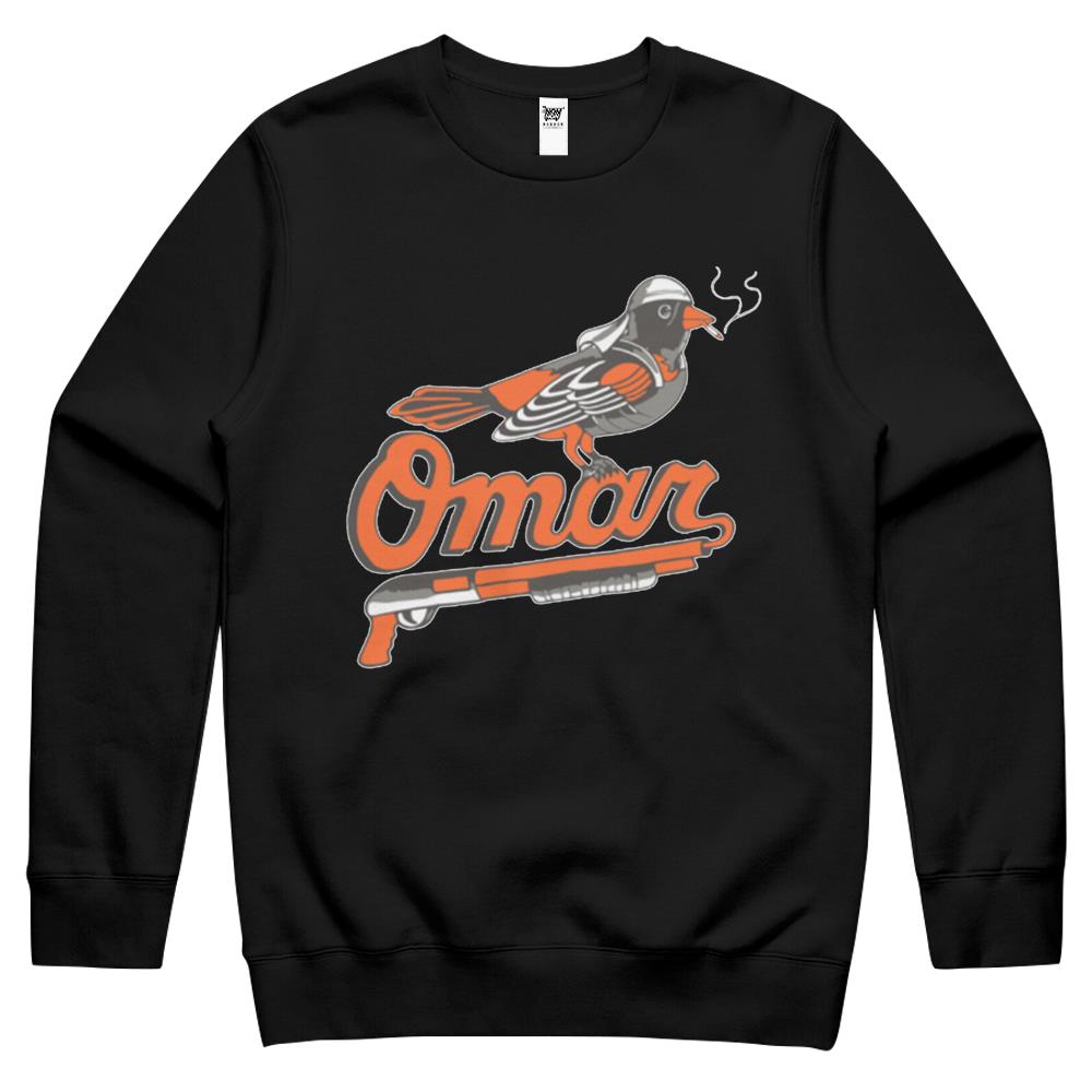 Omar The Wire Baltimore Oriole Crewneck Sweatshirt