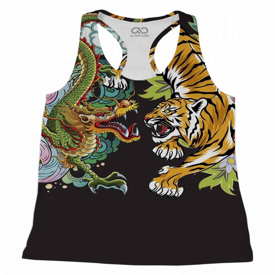 Tiger vs Dragon Racerback-Tank