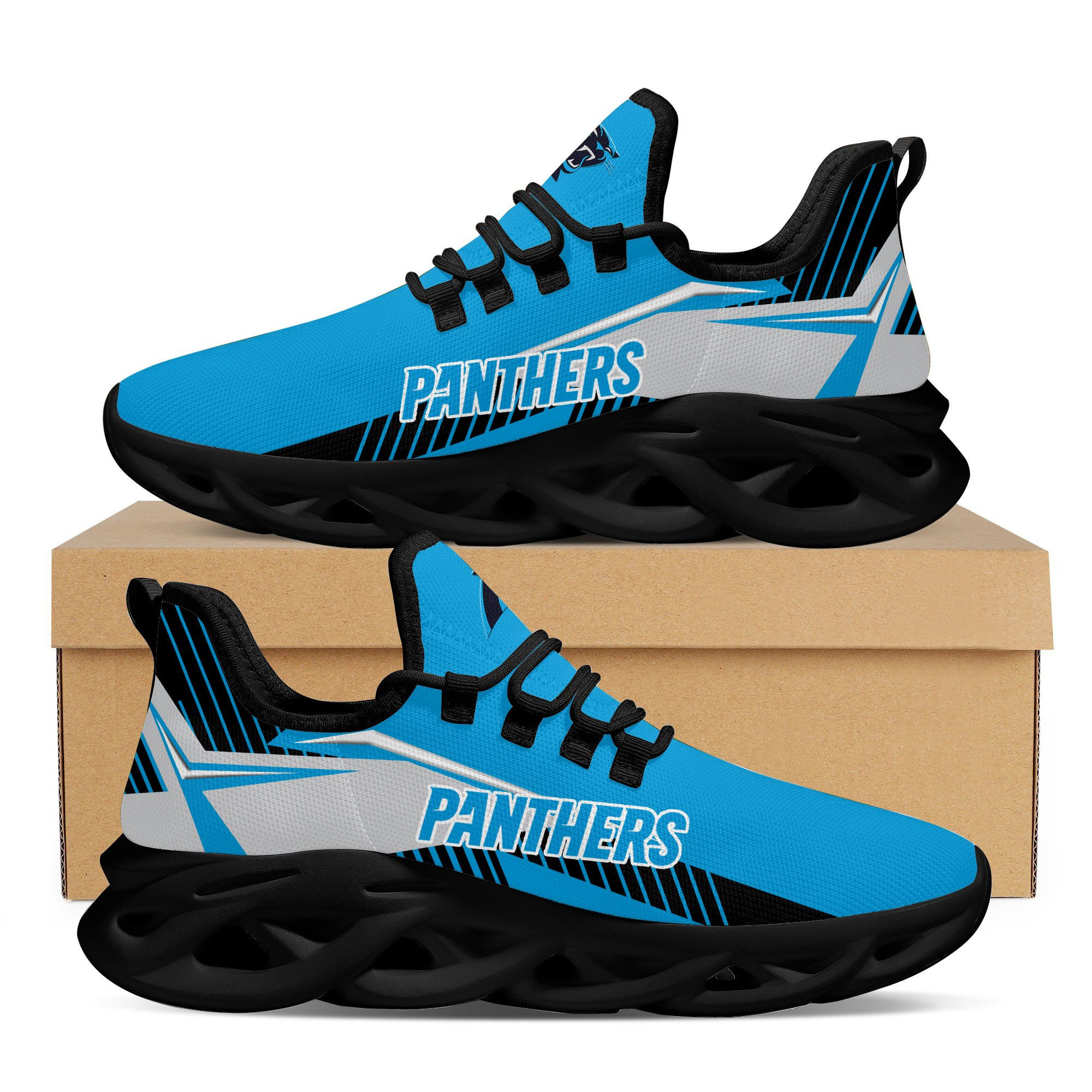 Carolina Panthers Max Soul Shoes American Football Running Sports Sneakers Shoes For Men Women Full Size